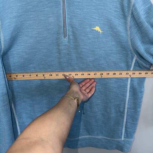 Tommy Bahama Tobago Bay Half Zip Size XXL Light Blue Big Man T220818-B-BAL - Picture 7 of 8